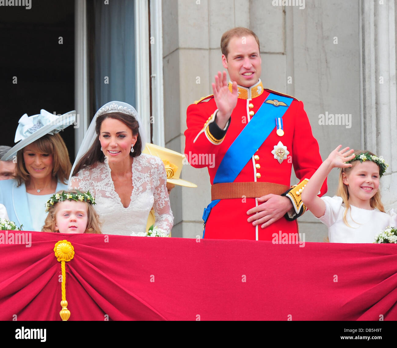 Prinz William und Catherine Middleton Hochzeit von Prinz William und Catherine Middleton - Buckingham Palace Balkon London, England - 29.04.11 Stockfoto