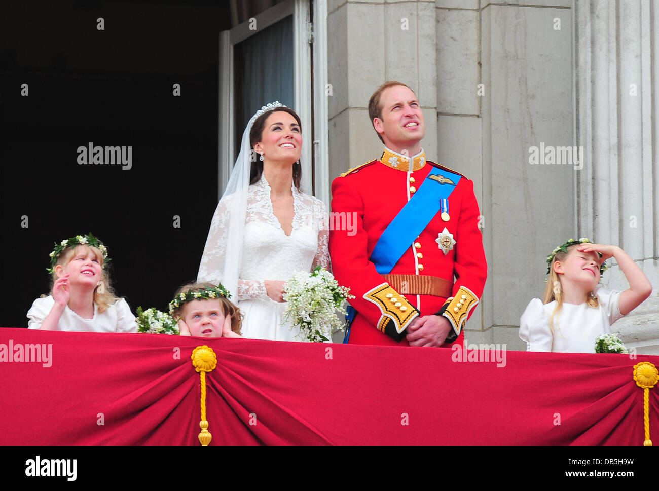 Prinz William und Catherine Middleton Hochzeit von Prinz William und Catherine Middleton - Buckingham Palace Balkon London, England - 29.04.11 Stockfoto