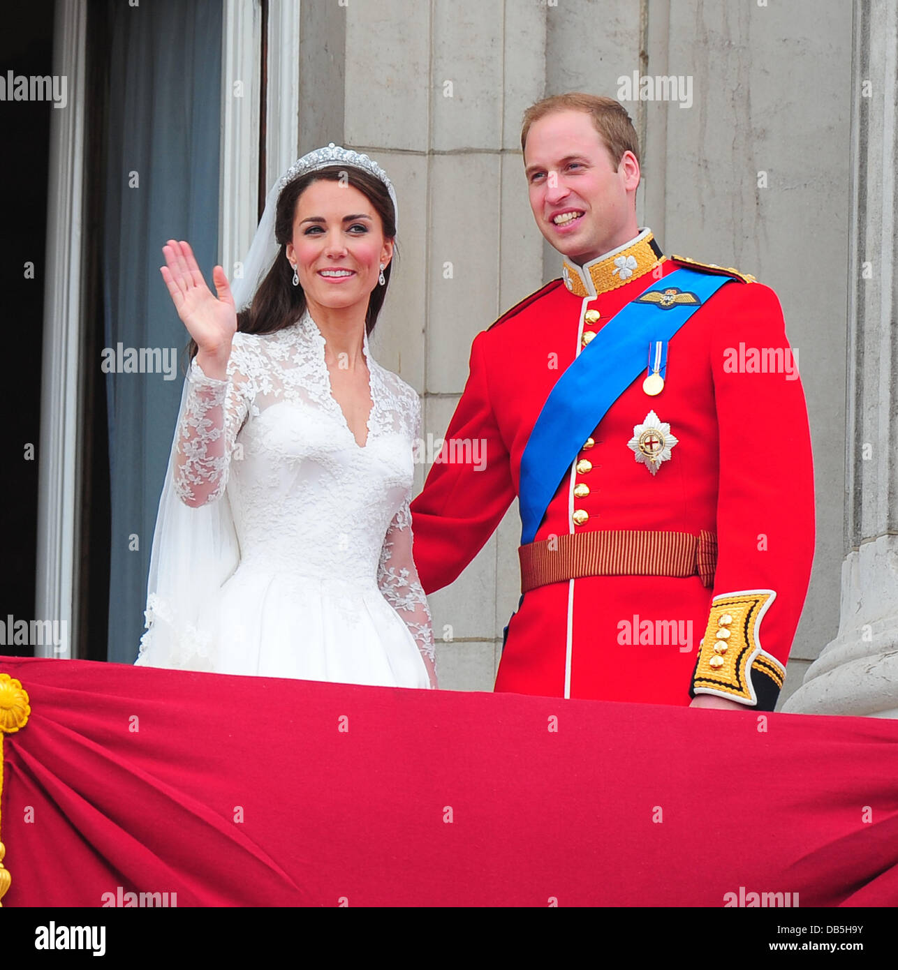 Prinz William und Catherine Middleton Hochzeit von Prinz William und Catherine Middleton - Buckingham Palace Balkon London, England - 29.04.11 Stockfoto