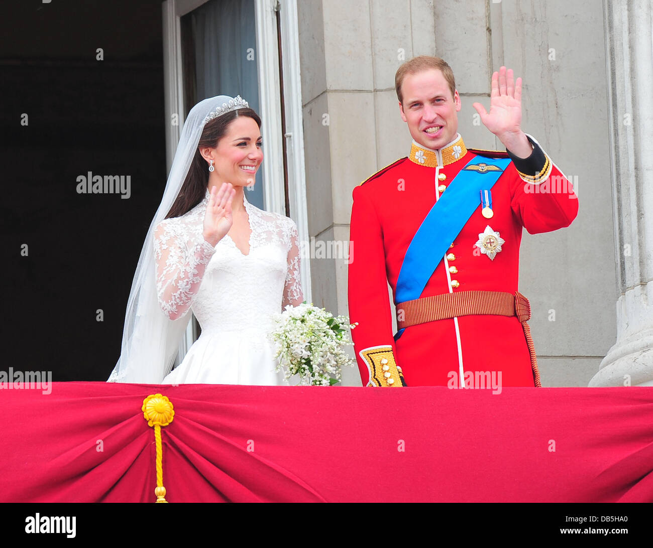 Prinz William und Catherine Middleton Hochzeit von Prinz William und Catherine Middleton - Buckingham Palace Balkon London, England - 29.04.11 Stockfoto