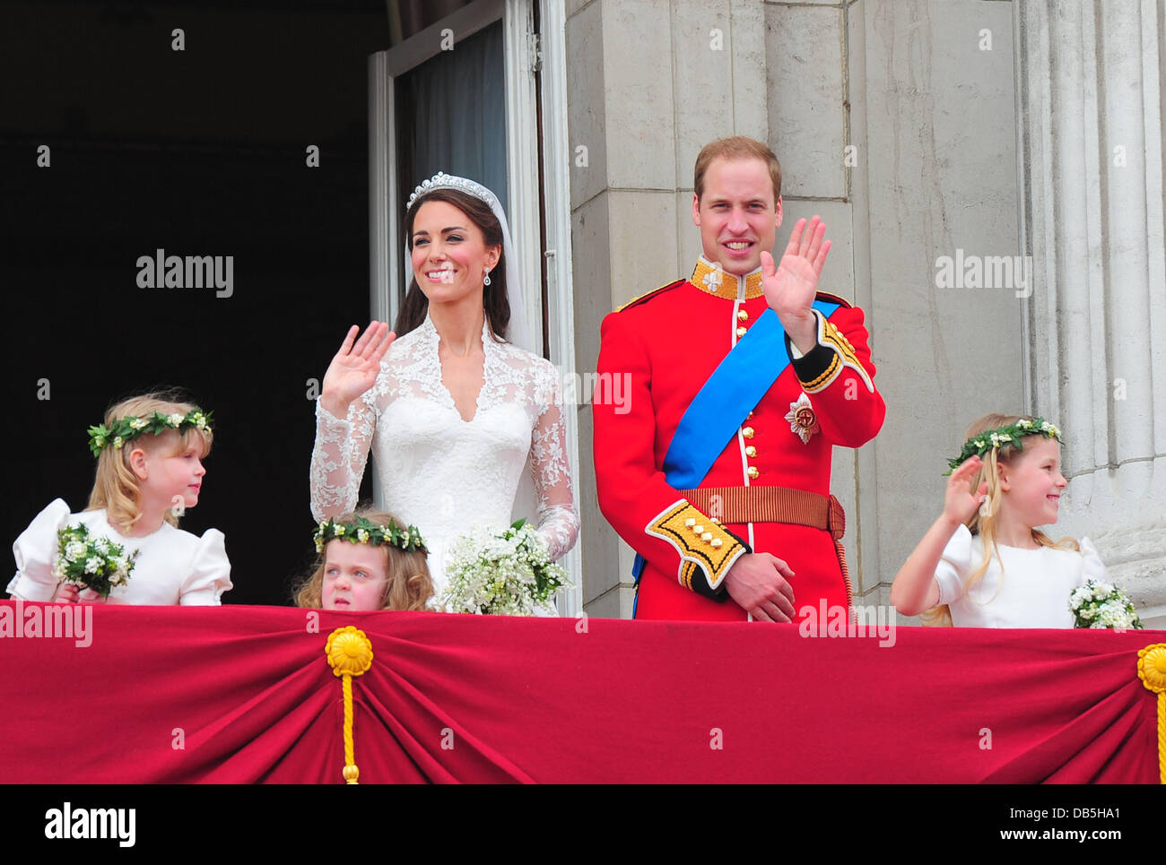 Prinz William und Catherine Middleton Hochzeit von Prinz William und Catherine Middleton - Buckingham Palace Balkon London, England - 29.04.11 Stockfoto