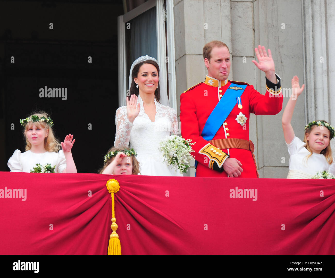 Prinz William und Catherine Middleton Hochzeit von Prinz William und Catherine Middleton - Buckingham Palace Balkon London, England - 29.04.11 Stockfoto