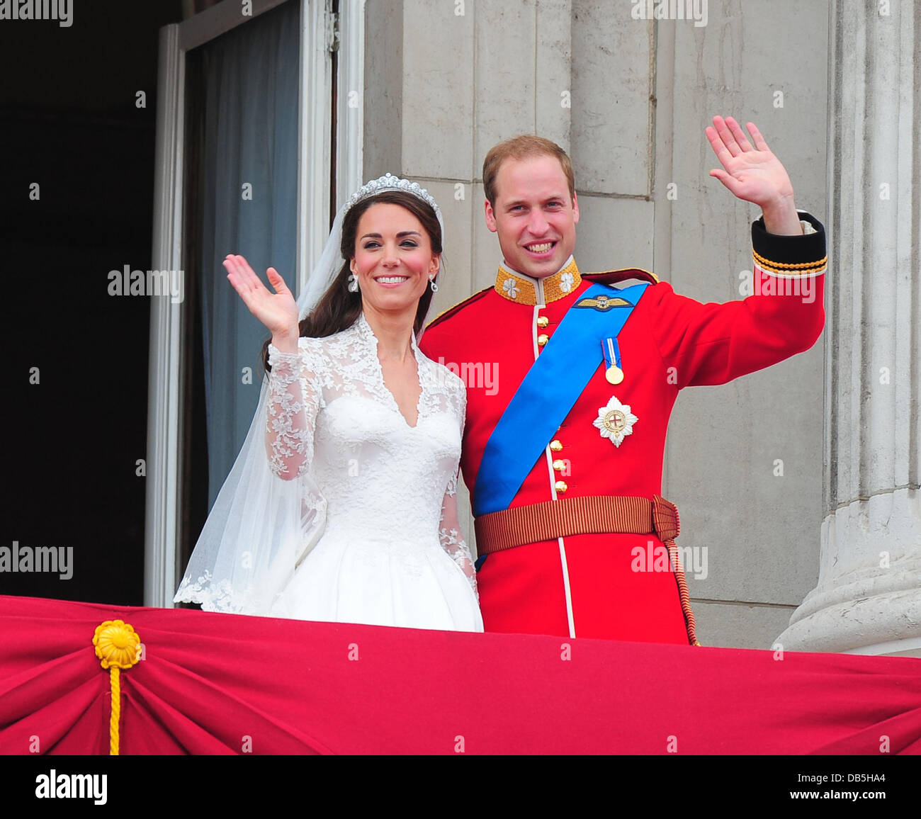 Prinz William und Catherine Middleton Hochzeit von Prinz William und Catherine Middleton - Buckingham Palace Balkon London, England - 29.04.11 Stockfoto