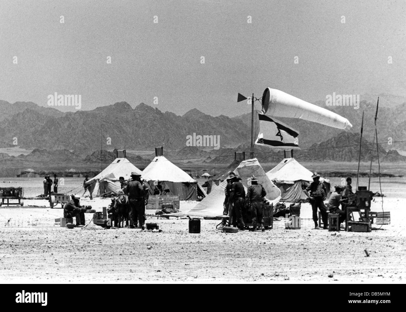 Militär, Israel, Armee, Lager in Sharm El-Sheikh, Sinai, Ende der 1960er Jahre, , zusätzliche-Rechte-Clearences-nicht verfügbar Stockfoto