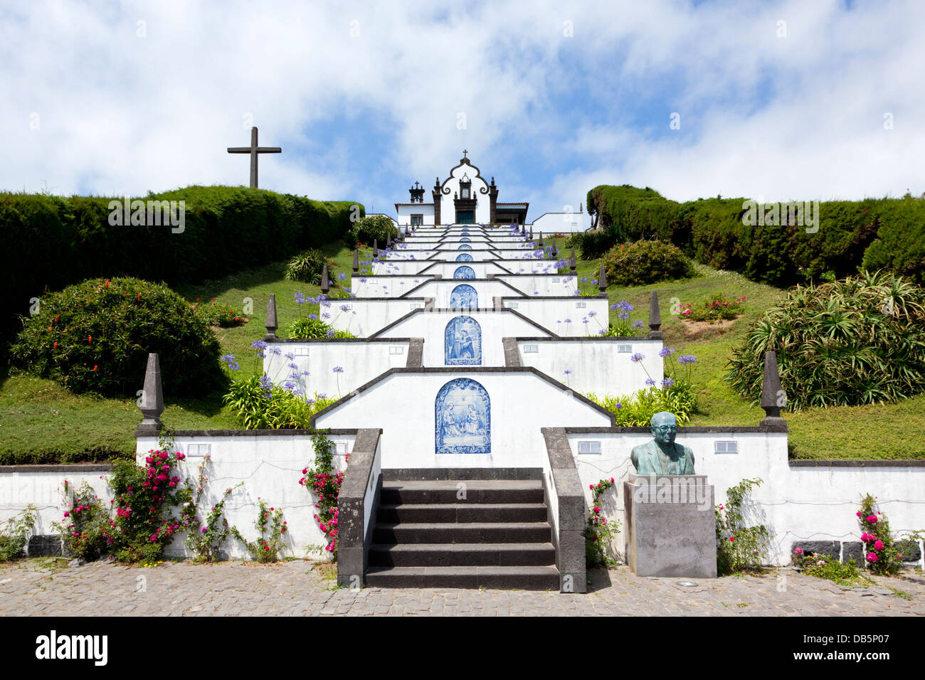 Ermida de Nossa Senhora da Paz über Vila Franca Do Campo Stockfoto