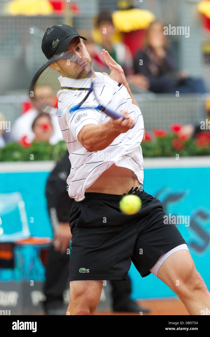 Andy Roddick Mutua Madrid Open Tennisturnier - Andy Roddick Vs F.Cipolla Madrid, Spanien - 02.05.11 Stockfoto