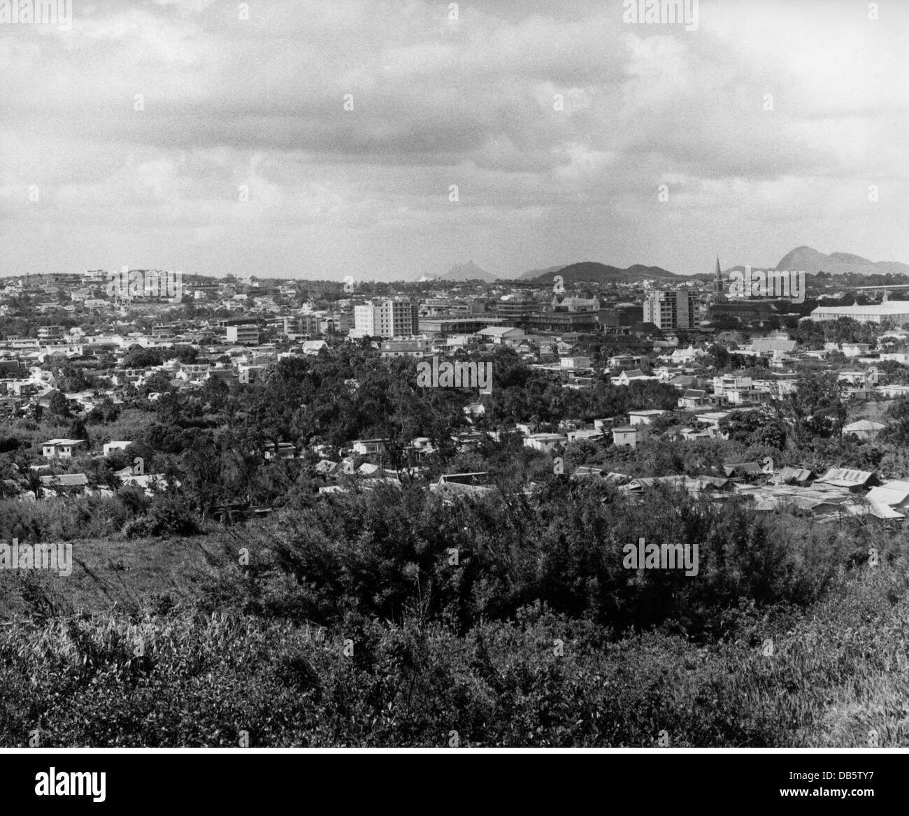 Geographie / Reisen, Mauritius, Curepipe, Stadtblick, 1960er, , Additional-Rights-Clearences-not available Stockfoto