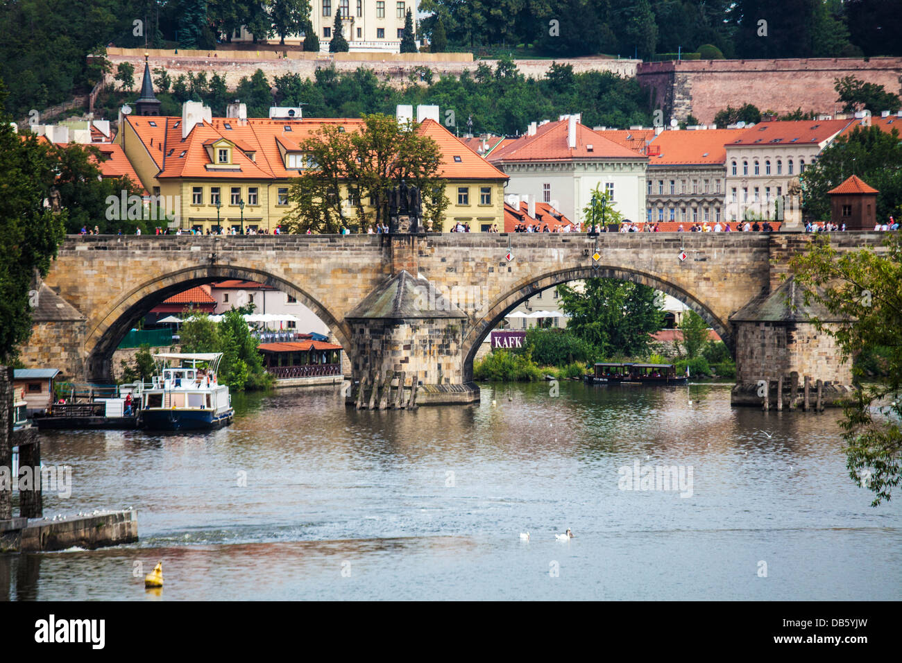 Bestandteil der berühmten Karlsbrücke oder Karluv am meisten in Prag. Stockfoto