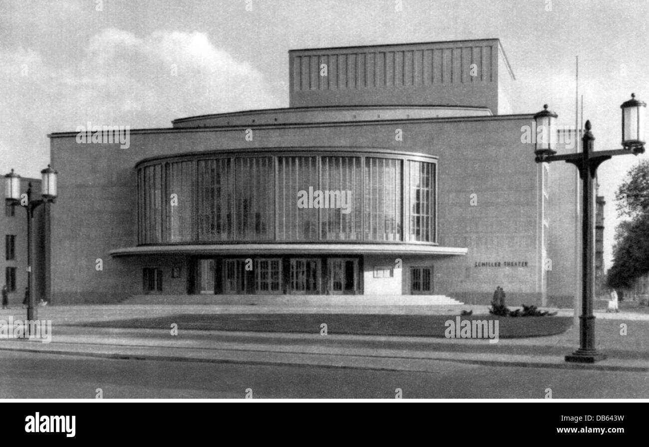 Geographie / Reisen, Deutschland, Berlin, Theater / Theater, Schiller Theater, Außenansicht, Ende der 1930er Jahre, Zusatzrechte-Clearences-nicht vorhanden Stockfoto