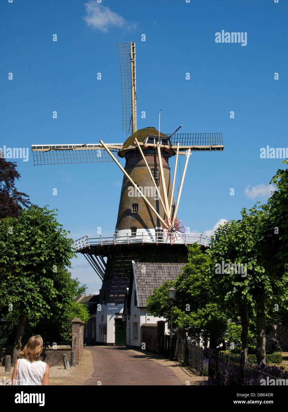 Windmühle de Hoop in Loenen Aan de Vecht, Utrecht, Niederlande. Aus dem Jahr 1903, nachdem sein Vorgänger durch einen Brand zerstört wurde Stockfoto
