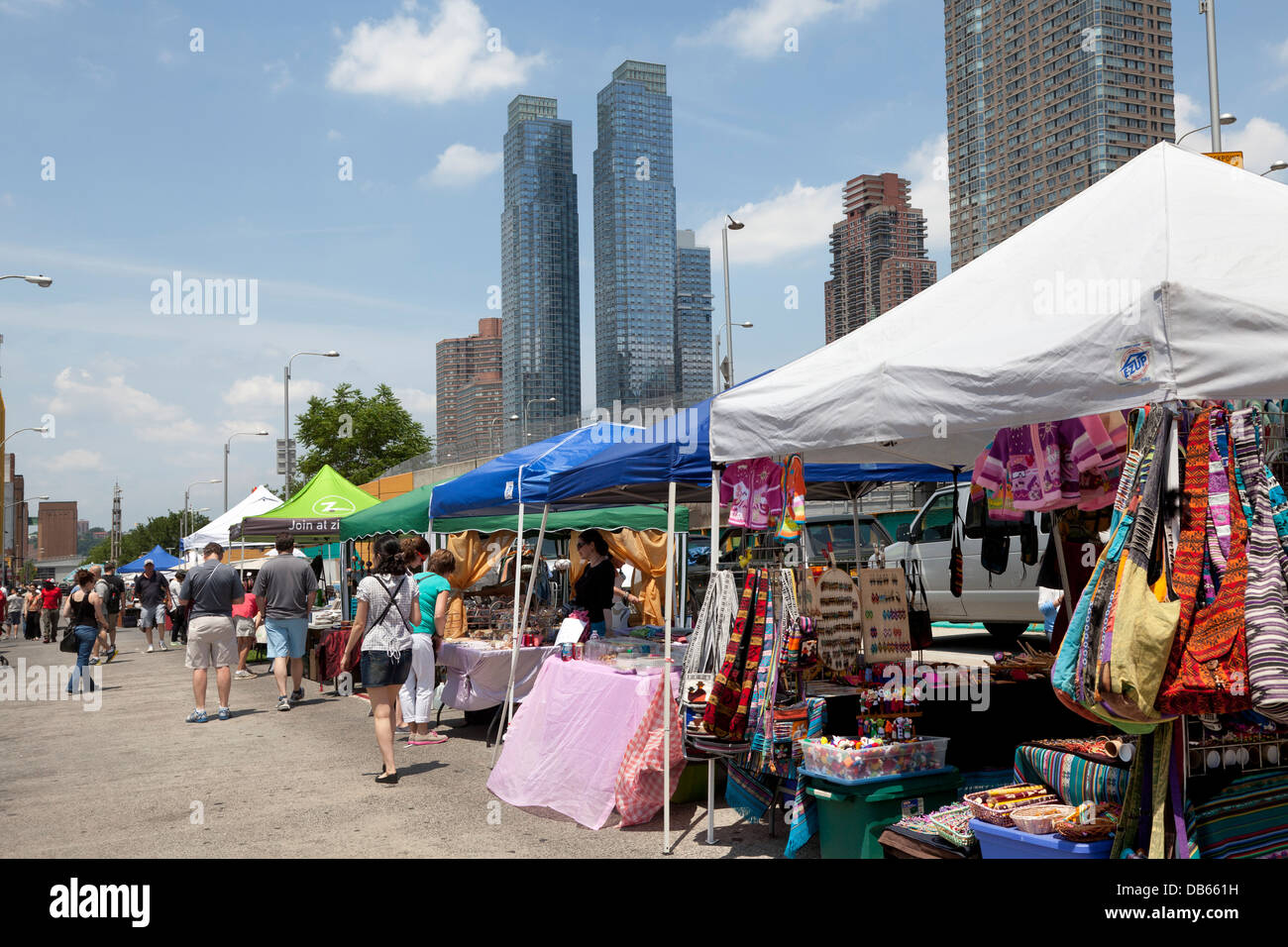 Flohmarkt in Teufels Küche, NYC, New York City Stockfoto