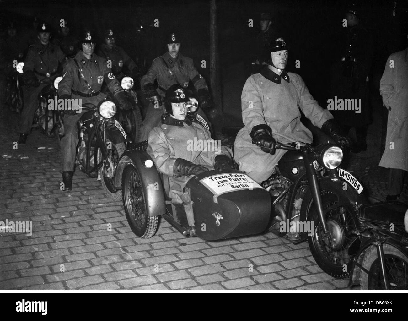 Nationalsozialismus, Organisationen, NSKK, Loyalitäts-Fahrt von Gau Berlin, 1938, Zusatzrechte-Clearences-nicht vorhanden Stockfoto