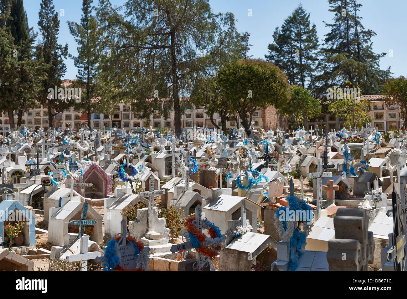 Der katholische Friedhof Cementerio General, Sucre, Bolivien, Südamerika Stockfoto