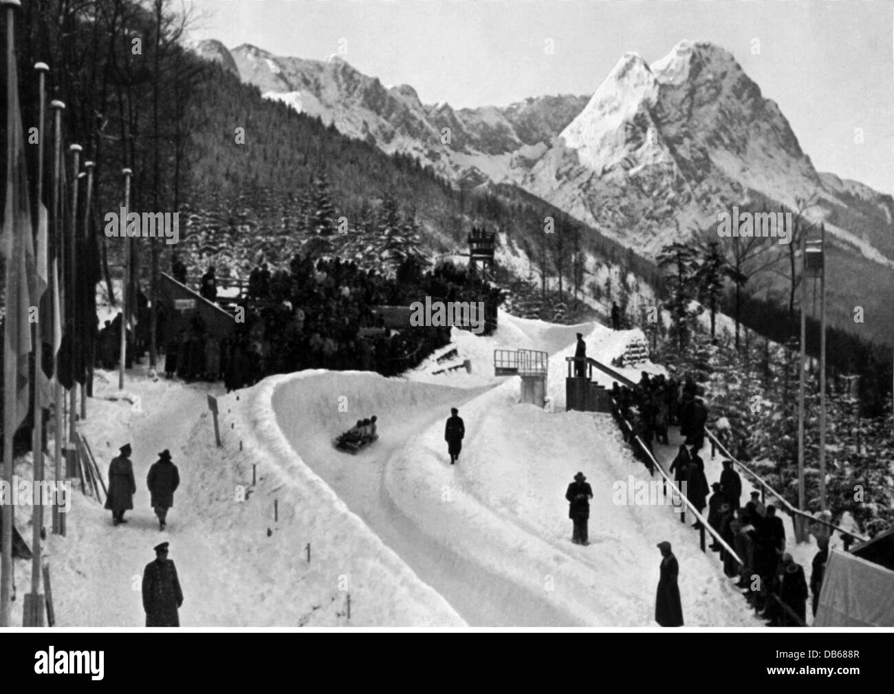 Sport, Olympische Spiele, Garmisch-Partenkirchen 6.2.- 16.2.1936, Zusatz-Rechteklärung-nicht möglich Stockfoto