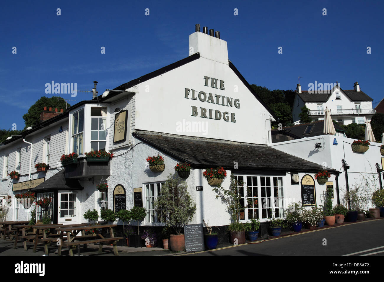 Gaststätte und Restaurant in Dartmouth, Devon, England, UK. Stockfoto