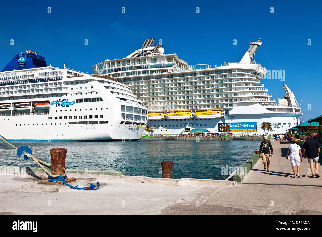 Nassau, Bahamas-Kreuzfahrt-Hafen Stockfoto