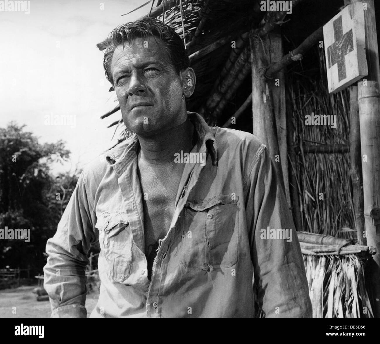 DIE Brücke am RIVER KWAI Columbia, 1957. Regie: David Lean. Mit William Holden Stockfoto