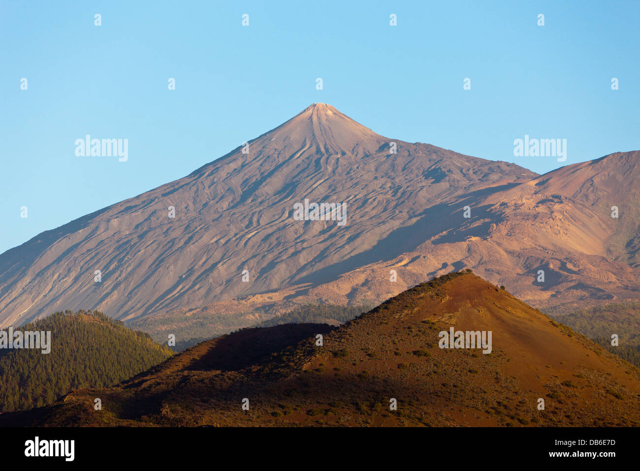Mount Teide gesehen aus Nordwest, Teneriffa, Kanarische Inseln, Spanien Stockfoto