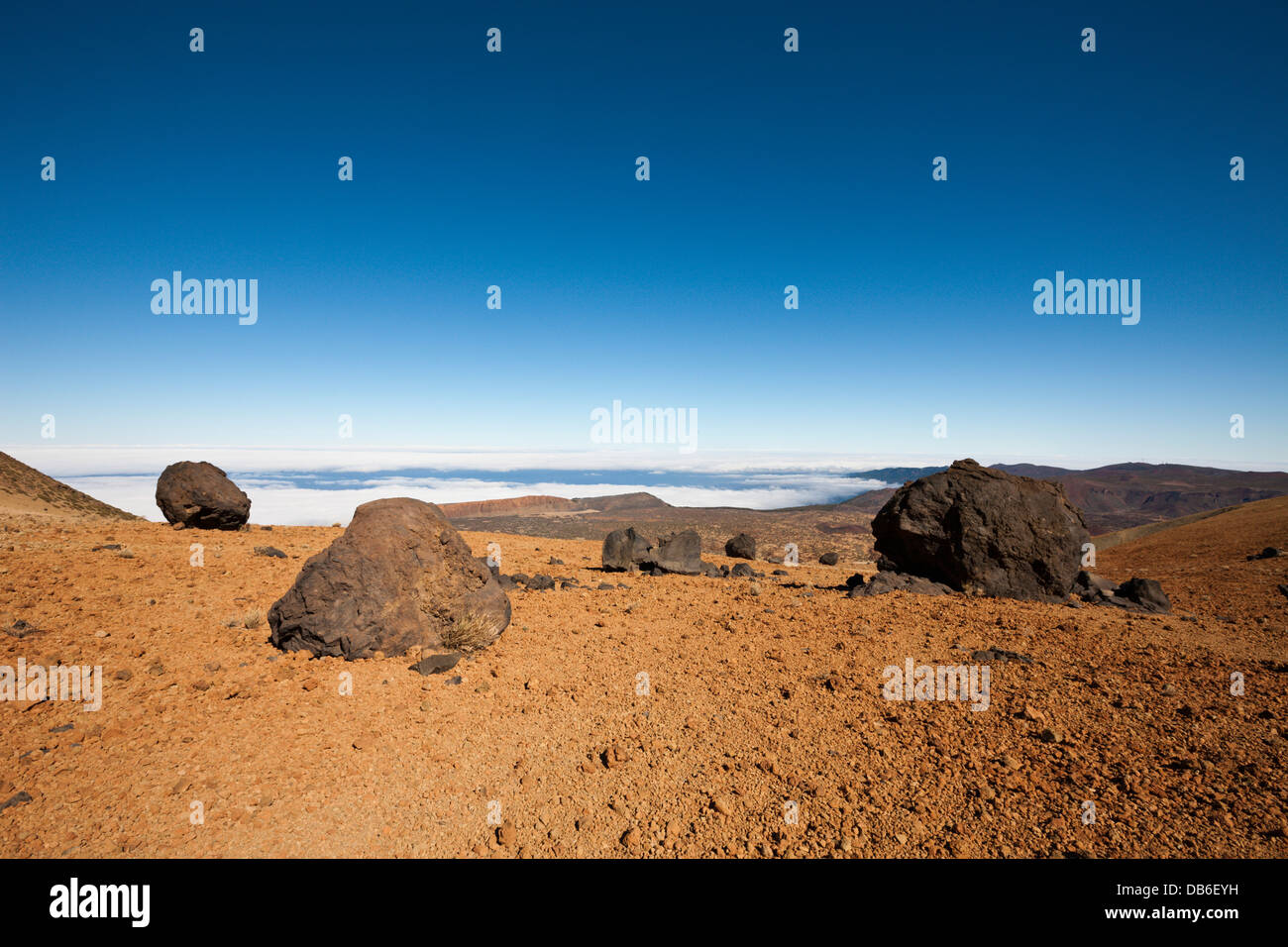 Teide Eiern oder Lava Accreation Kugeln im Teide-Nationalpark, Teneriffa, Kanarische Inseln, Spanien Stockfoto