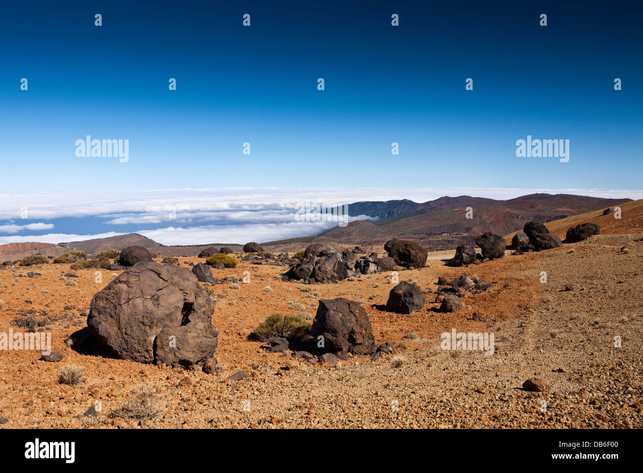 Teide Eiern oder Lava Accreation Kugeln im Teide-Nationalpark, Teneriffa, Kanarische Inseln, Spanien Stockfoto
