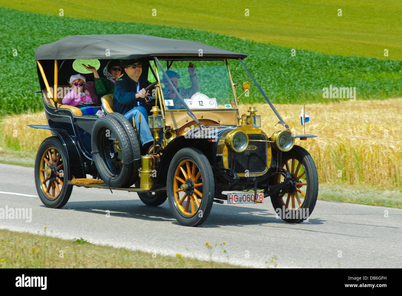 Duhanot CG Bolide, gebaut im Jahr 1907, Foto, aufgenommen am 13. Juli 2013 in Landsberg, Deutschland Stockfoto