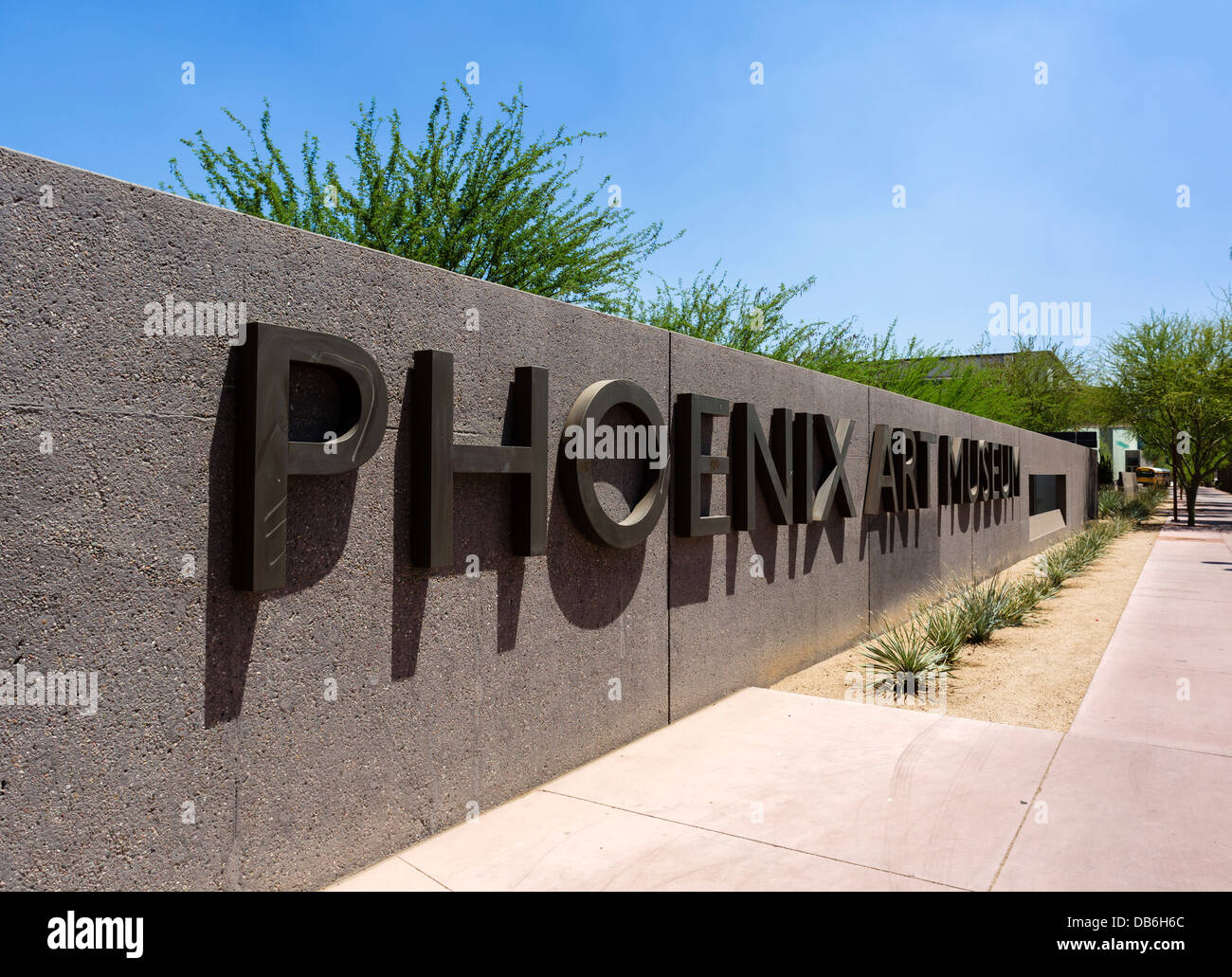 Eingang zum Phoenix Art Museum, Phoenix, Arizona, USA Stockfoto