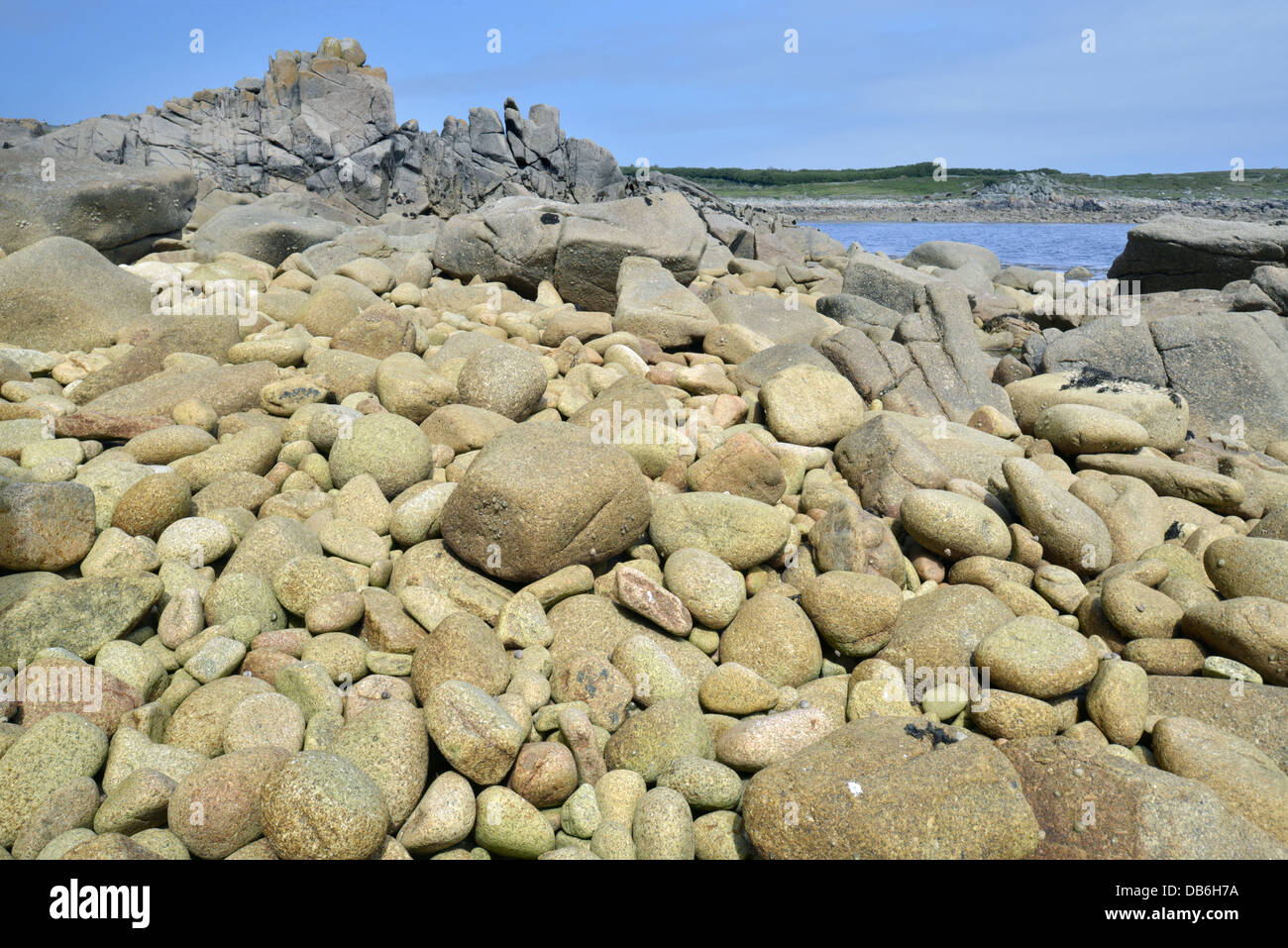 Boulder Beach, St. Agnes, Isles of Scilly Stockfoto