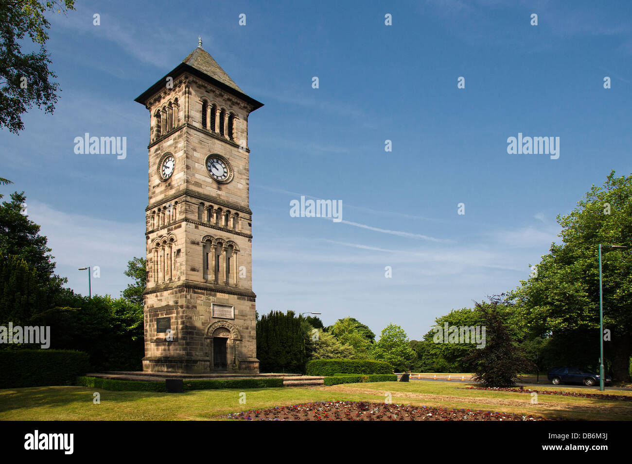 Friary Uhrturm, Lichfield, Staffordshire, England, Vereinigtes Königreich Stockfoto