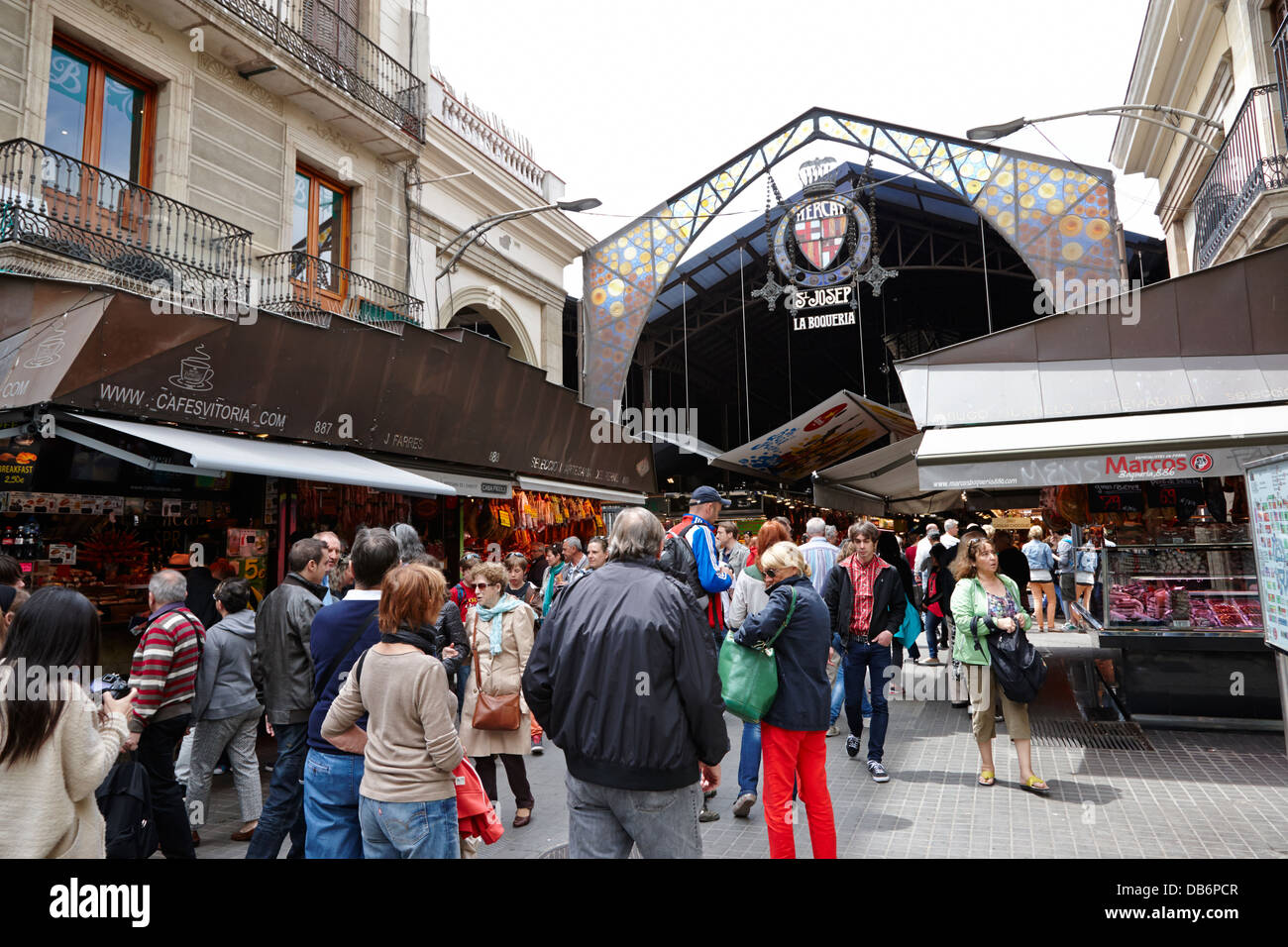 St. Josep la Boqueria-Markt in el raval Barcelona-Katalonien-Spanien Stockfoto