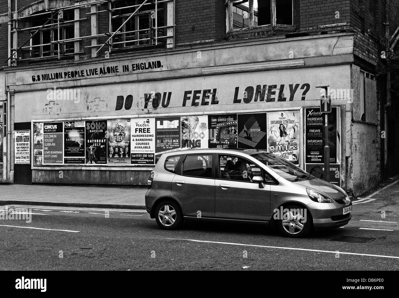 Samariter, fühlen Sie sich einsam, Liverpool, Merseyside, North West England, UK, L1 Stockfoto