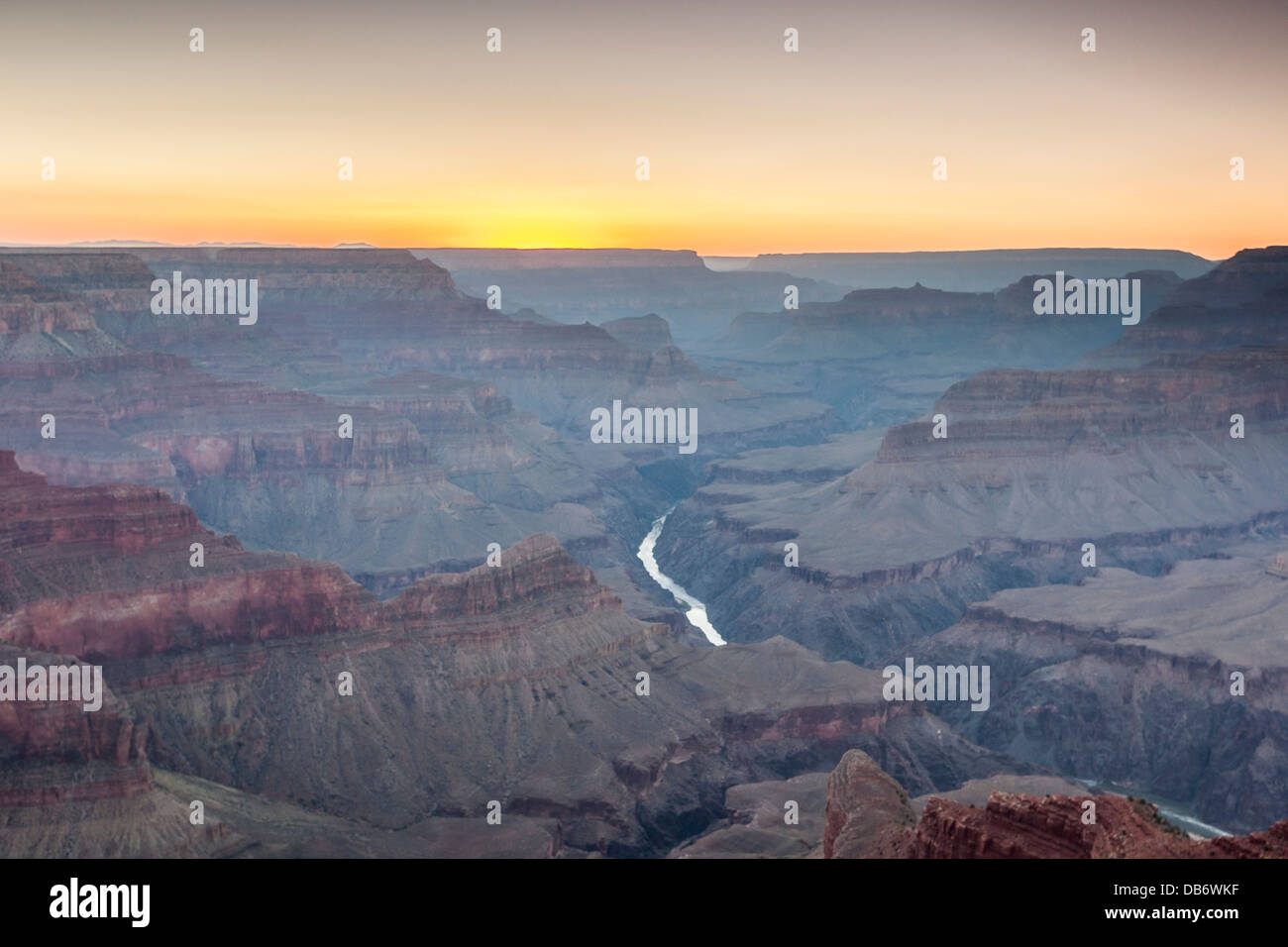 Blick vom Mohave Point, South Rim, Grand Canyon Nationalpark in Arizona. Stockfoto