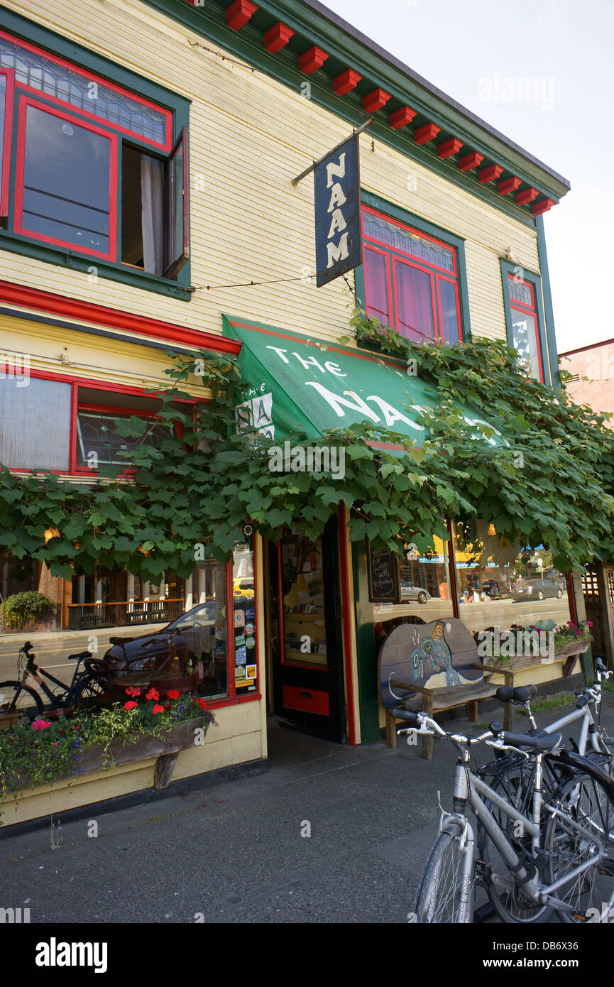 NAAM vegetarisches Restaurant auf West 4th Avenue in Vancouver, BC, Kanada Stockfoto