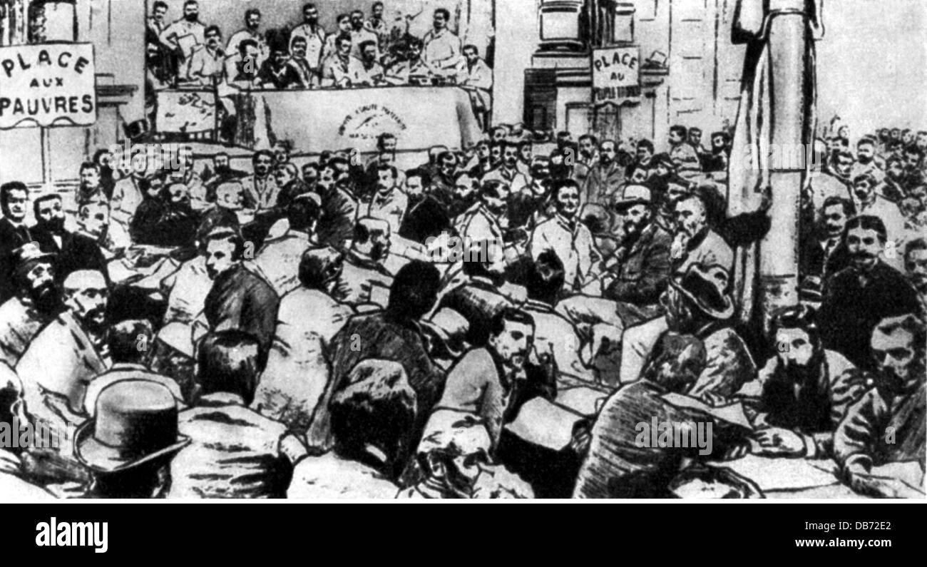 Politik, internationale Organisation, sozialistischer internationaler, Kongress, Brüssel, 1891, Zusatzrechte-Clearences-nicht vorhanden Stockfoto