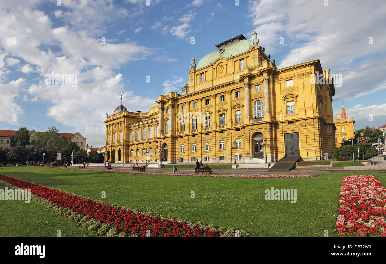 Das Gebäude des kroatischen Nationaltheaters. Zagreb. Kroatien Stockfoto