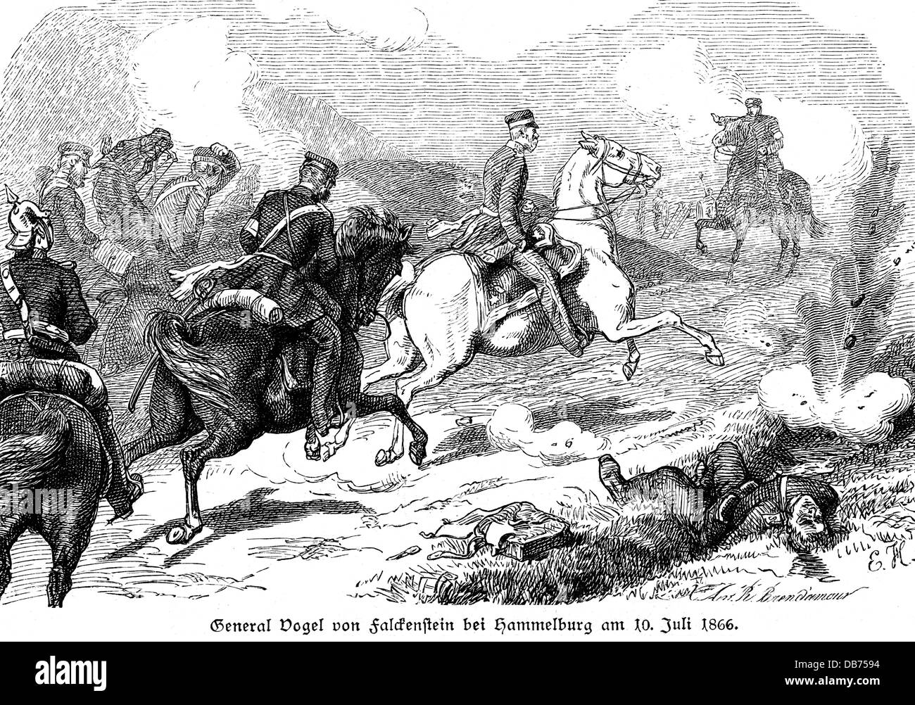 Preußischösterreichischen Krieg 1866 Schlacht Kissingen 10.7.1866