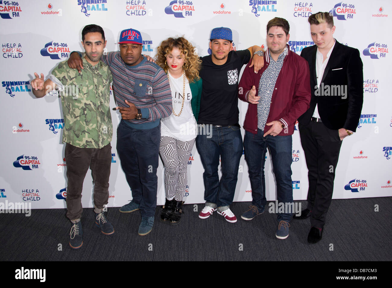 Rudimental Ankunft für die Capital FM Sommer Ball, Wembley Stadium, London, Sonntag, Juni. 9, 2013. Stockfoto