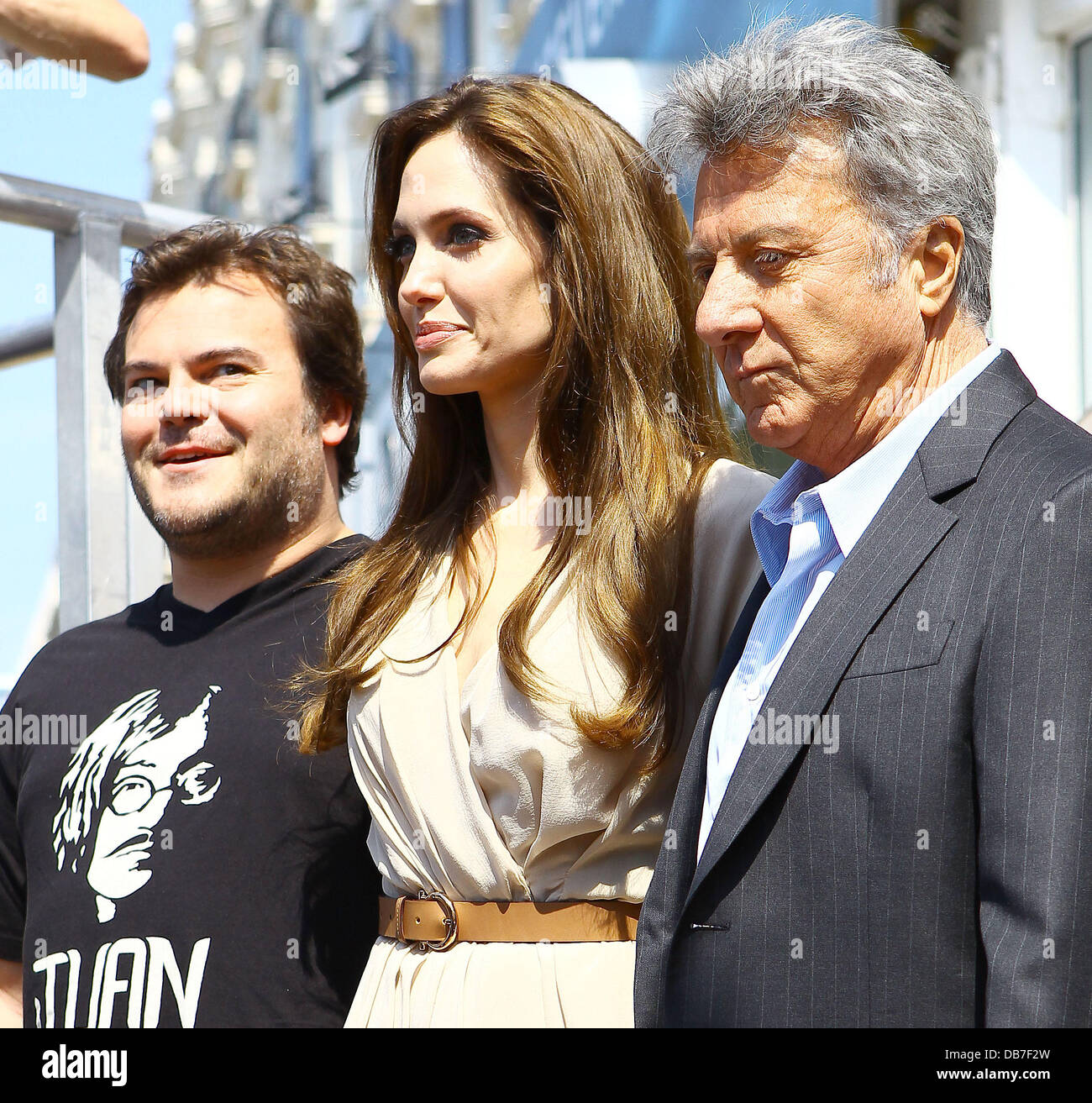 Jack Black, Angelina Jolie und Dustin Hoffman Cannes International Film Festival 2011 - Tag 2 - "Kung Fu Panda 2" - Fototermin Cannes, Frankreich - 12.05.11 Stockfoto