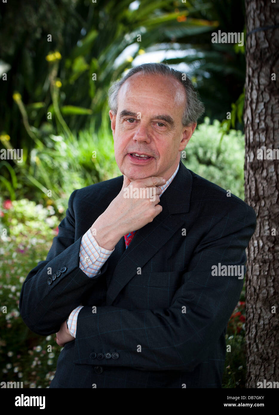 Frankreichs Kultur Minister Frédéric Mitterrand prominente interviewt auf Cinemoi TV The Majestic in Cannes International Film Festival 2011 - Tag 2 Cannes, Frankreich - 12.05.11 Stockfoto
