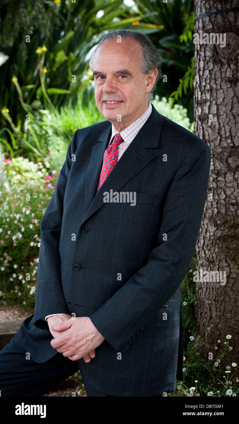Frankreichs Kultur Minister Frédéric Mitterrand prominente interviewt auf Cinemoi TV The Majestic in Cannes International Film Festival 2011 - Tag 2 Cannes, Frankreich - 12.05.11 Stockfoto