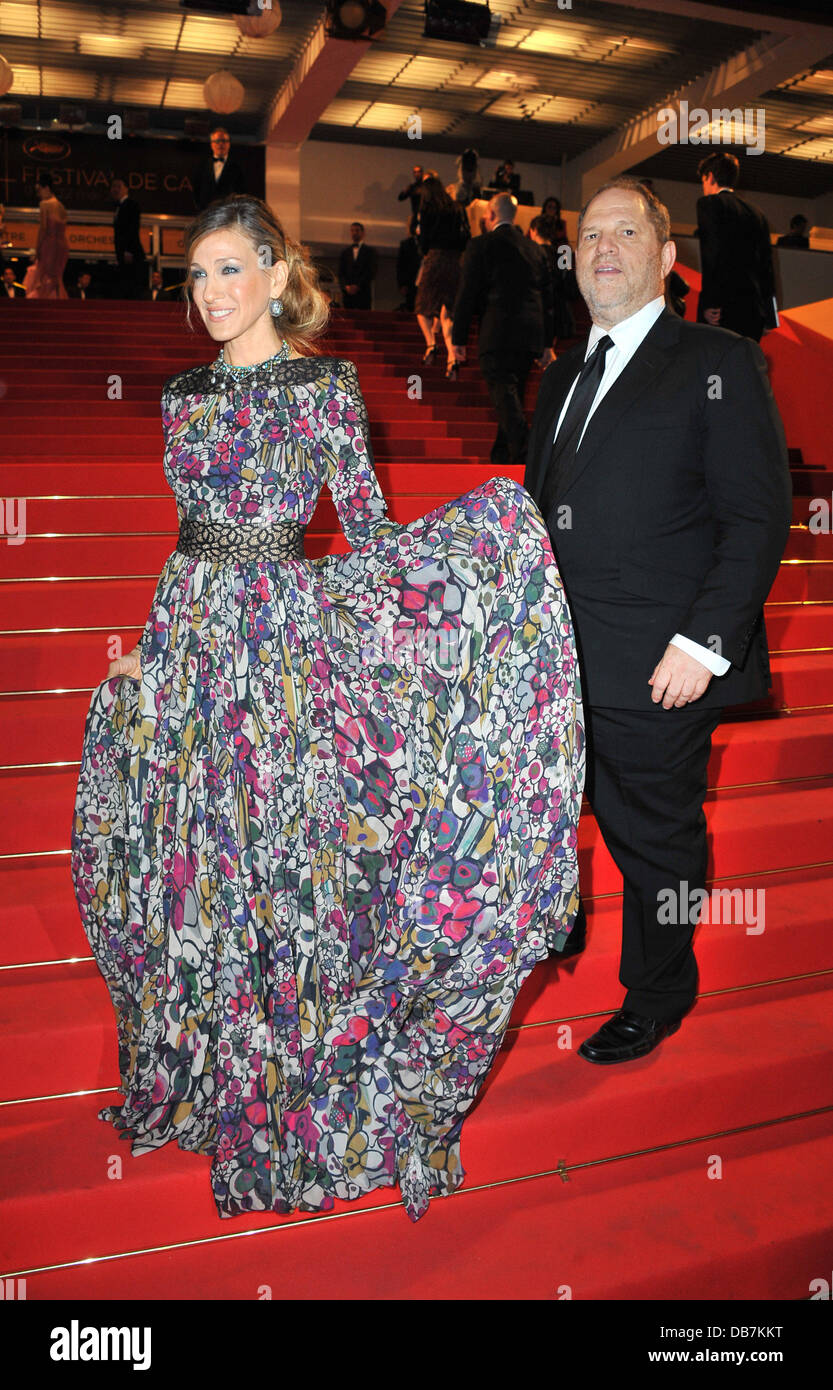 Sarah Jessica Parker und Harvey Weinstein Cannes International Film Festival 2011 - Tag 3 - "Wu Xia" - Premiere Cannes, Frankreich - 13.05.11 Stockfoto