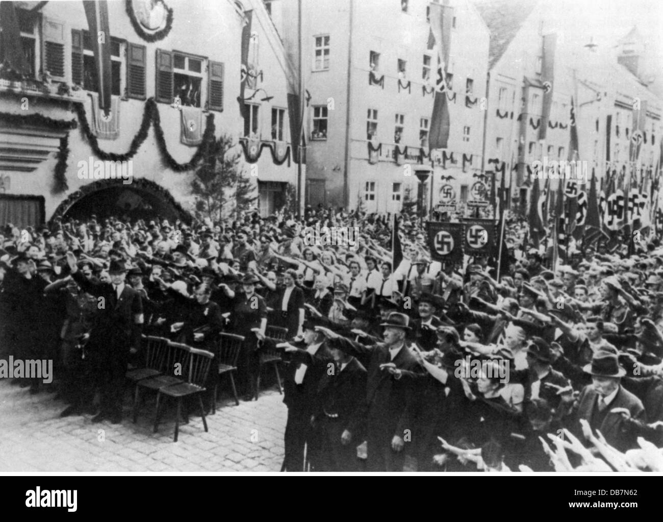 Nationalsozialismus / Nationalsozialismus, Veranstaltung, Sympathieveranstaltung für Adolf Hitler nach dem Attentat vom 20. Juli 1944, Zusatz-Rechte-Clearences-nicht vorhanden Stockfoto