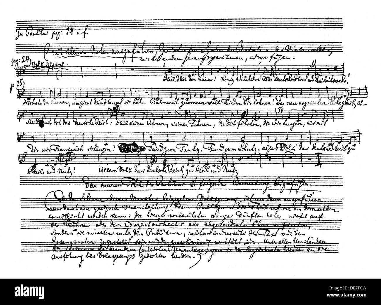 Handschrift richard wagner deutscher komponist Fotos und Bildmaterial in hoher Auflösung Alamy