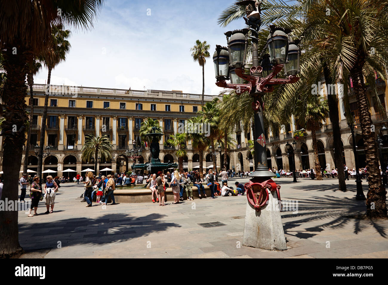 Placa Reial gotischen Viertel Barcelona Katalonien Spanien Stockfoto