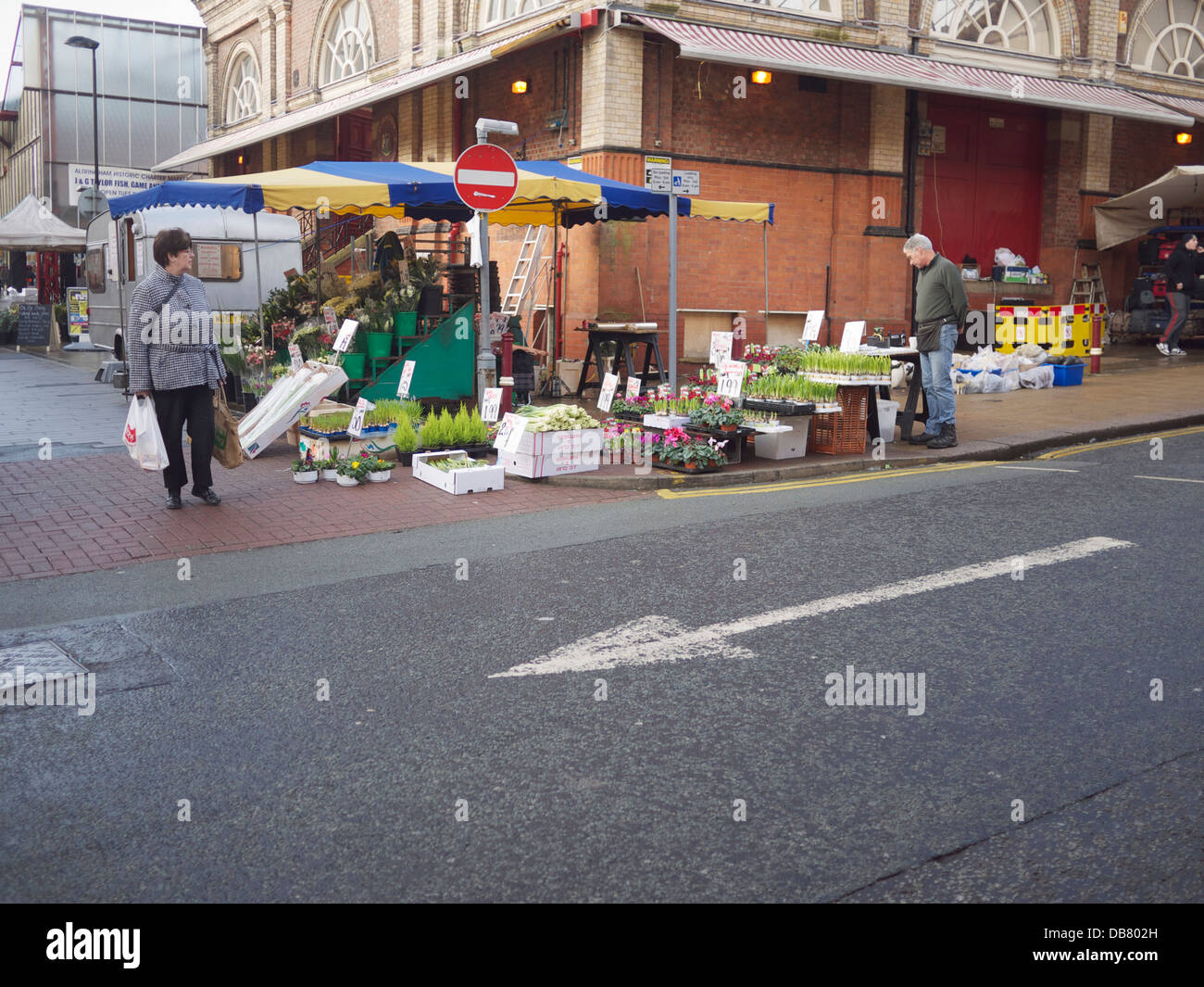 Altrincham Market: A Chartermarkt seit 1290 Stockfoto