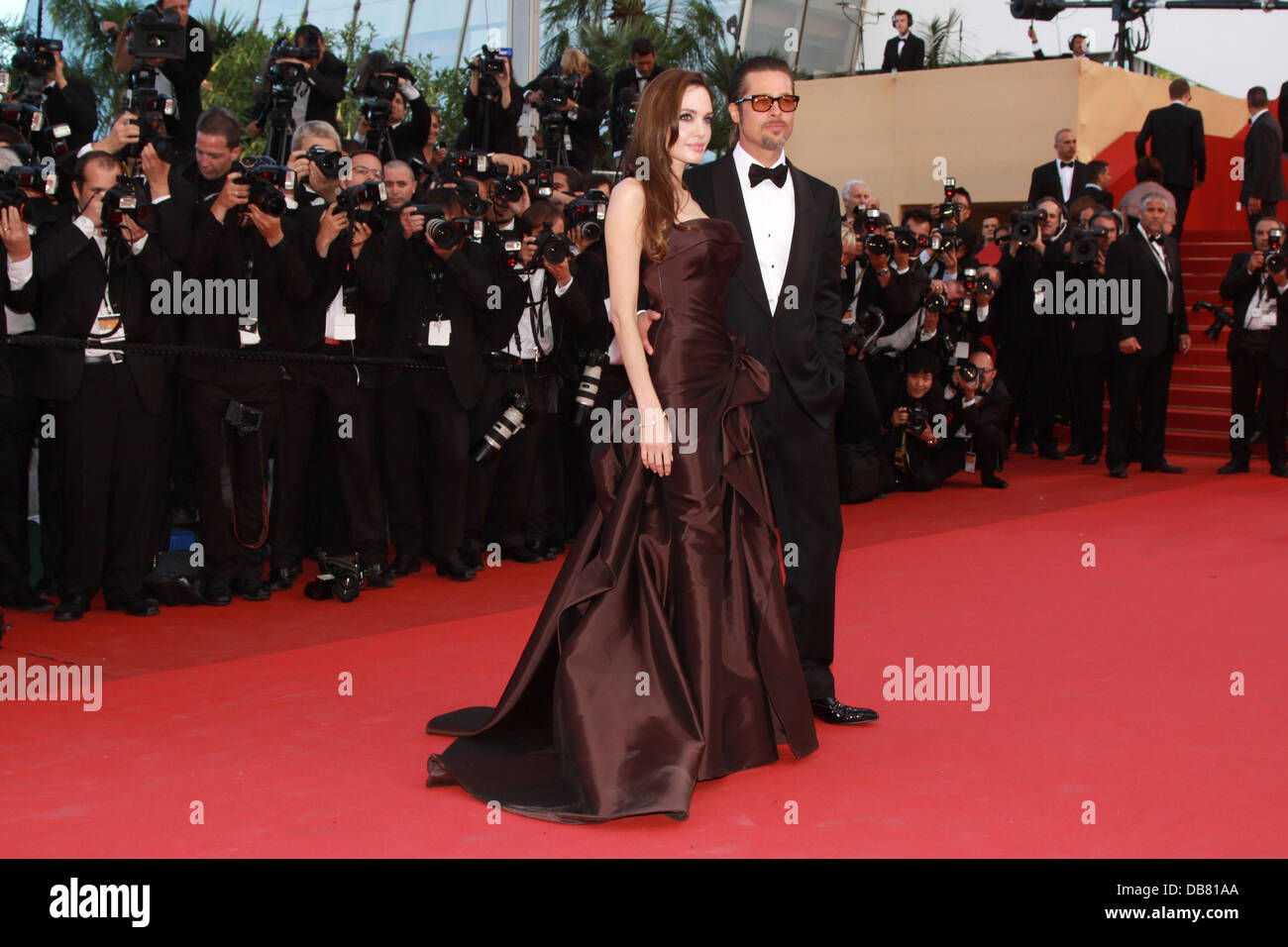 Brad Pitt und Angelina Jolie Cannes International Film Festival 2011 - Tag 6 - der Baum des Lebens - Premiere Cannes, Frankreich - 16.05.11 Stockfoto