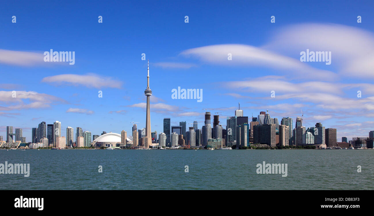 Kanada, Ontario, Toronto, Skyline, CN Tower, Rogers Centre, Financial District, Stockfoto