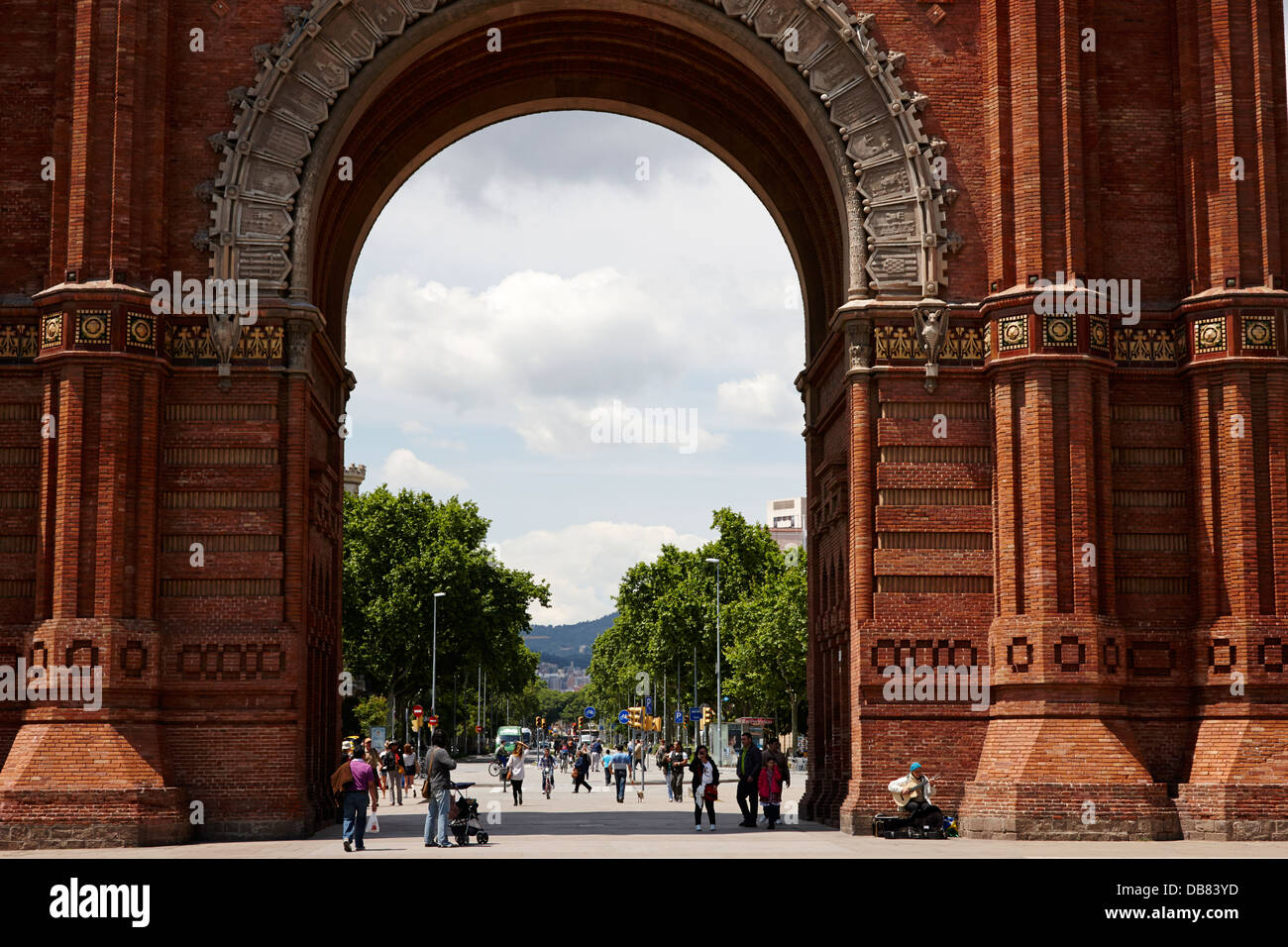 Arc de Triomf Triumphbogen Barcelona-Katalonien-Spanien Stockfoto