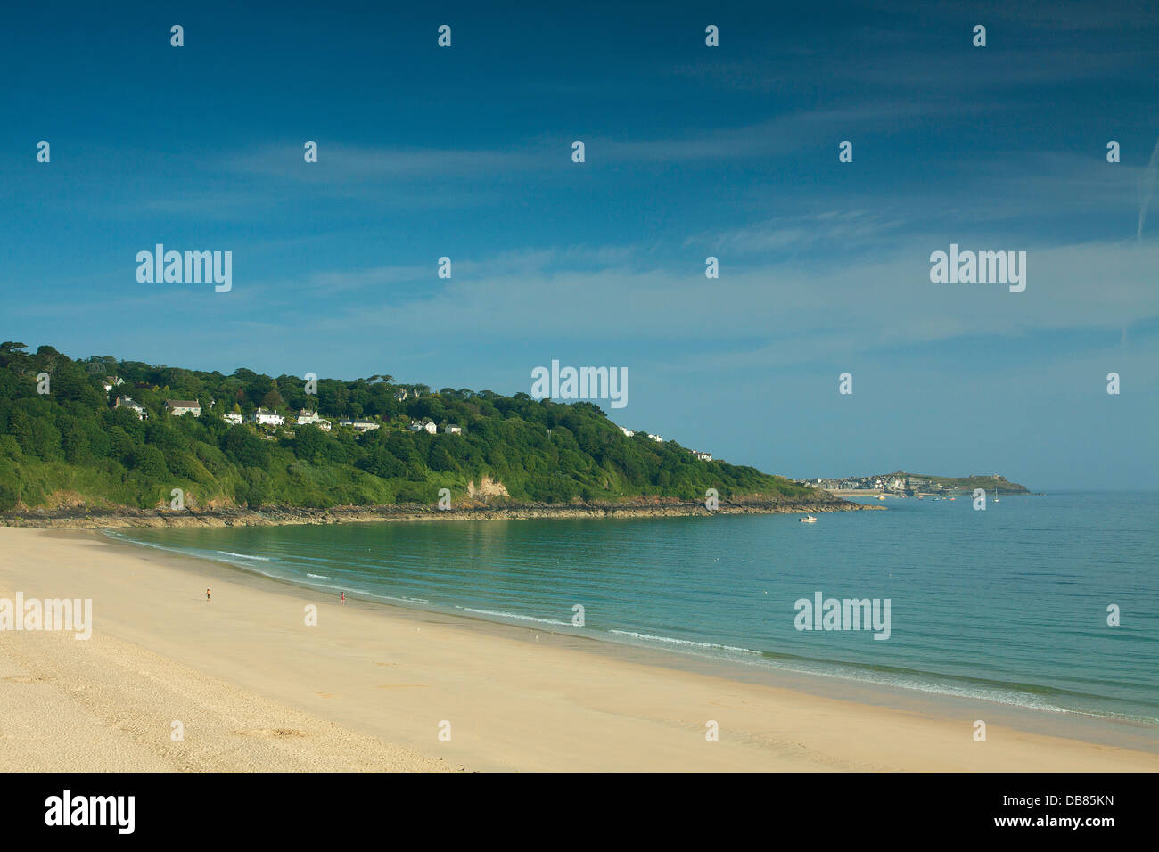 St. Ives und St Ives Bay von Carbis Bay Stockfoto