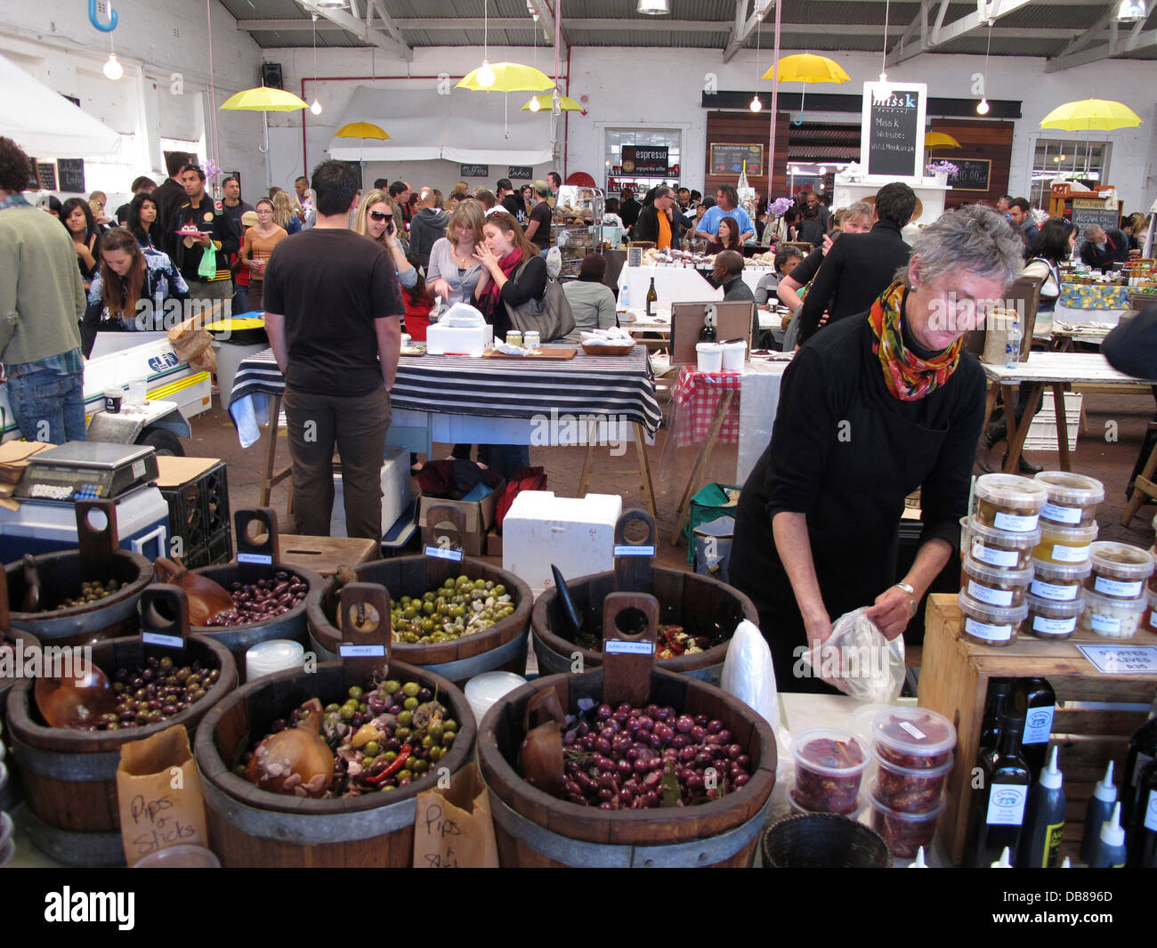 Samstagmorgen Lebensmittelmarkt in Kapstadt, Südafrika Stockfoto