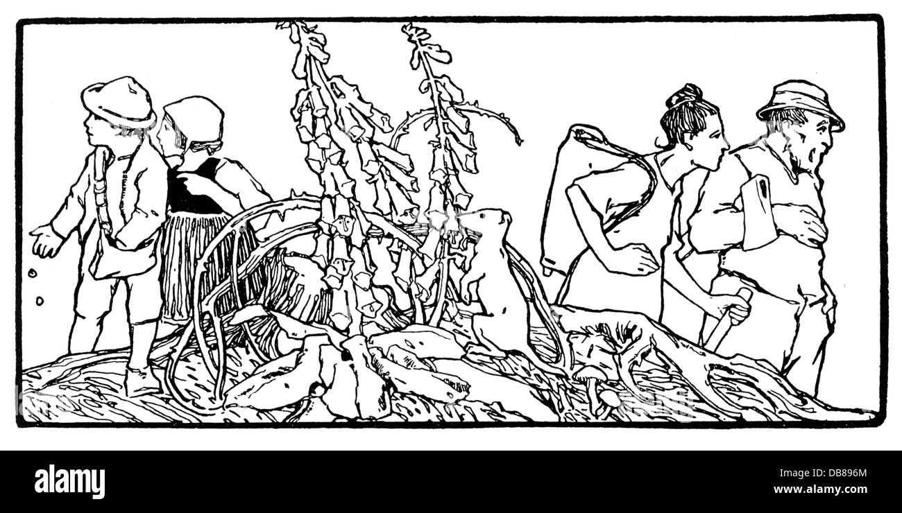 Literatur, Märchen, Gebrüder Grimm, Hänsel und Gretel, von ihren Eltern